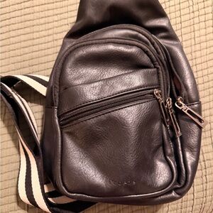 Nicce Dark Leather Belt Bag